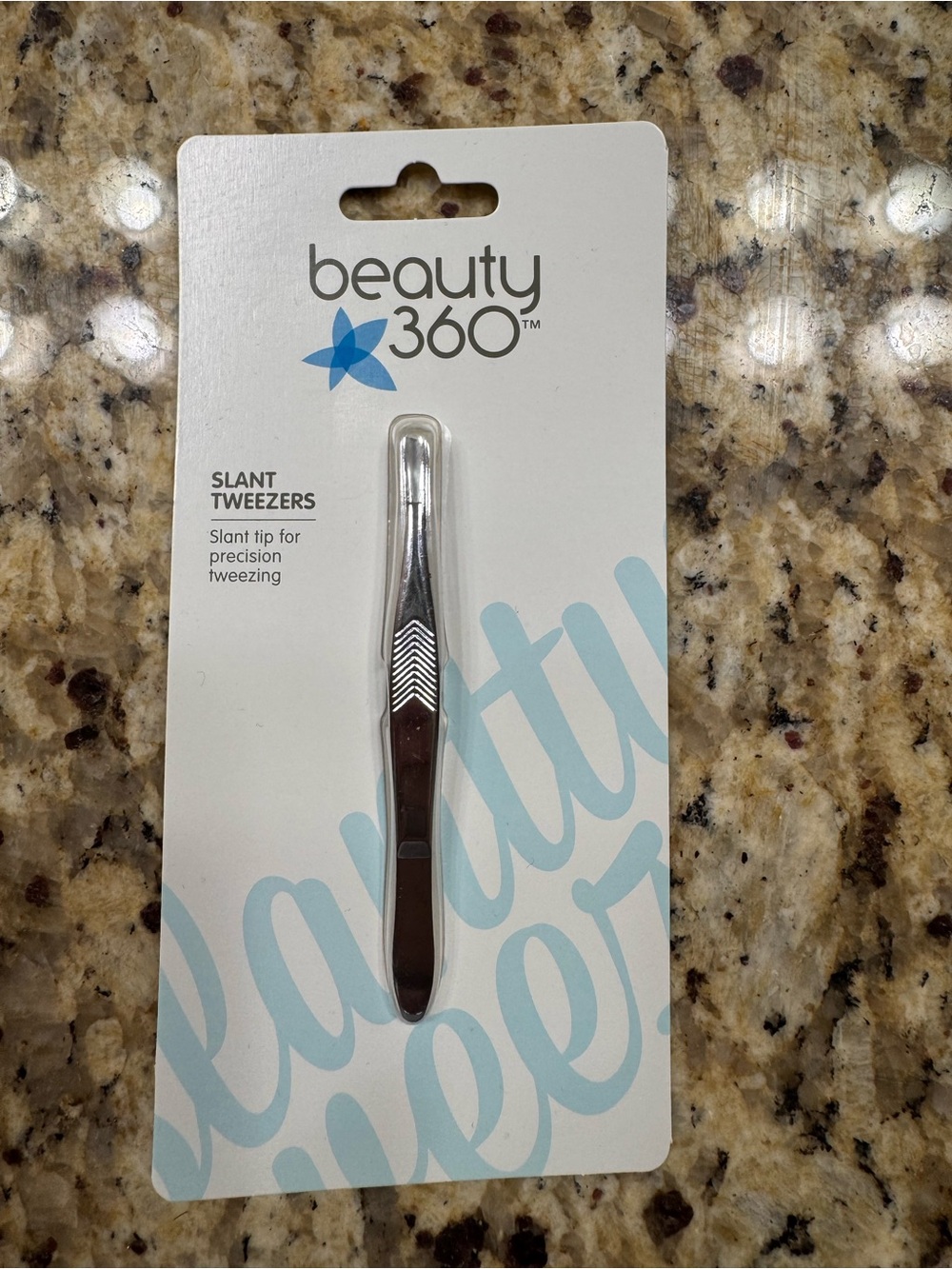 Beauty 360 Silver Slant Tweezers - Precision Eyebrow Grooming